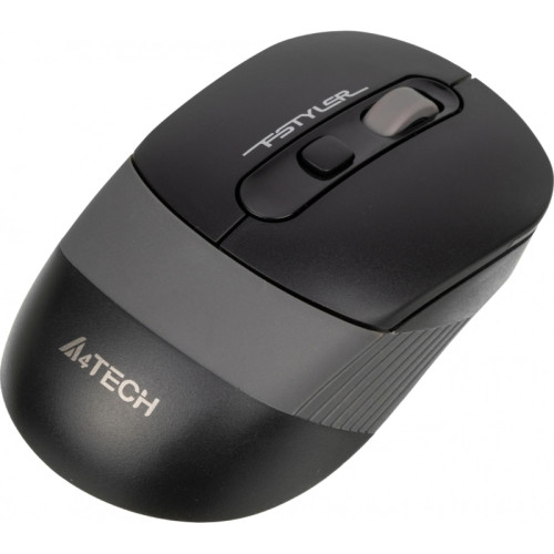 Мышь A4TECH Fstyler FG10S беспроводная оптическая, черный и серый, 2000dpi, USB Мышь A4TECH Fstyler FG10S беспроводная оптическая, черный и серый, 2000dpi, USB