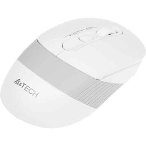 Мышь A4Tech Fstyler FG10S белый/серый оптическая 2000dpi silent беспров. USB для ноутбука 4but (FG10S WHITE)