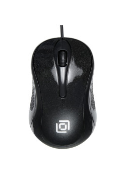 Мышь Oklick 385M черный оптическая (1600dpi) USB для ноутбука (3but)