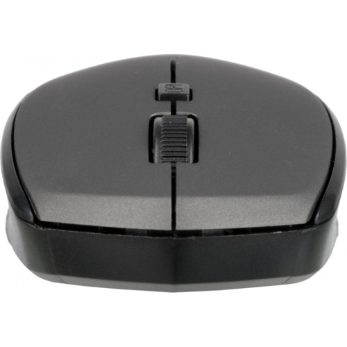 Мышь Oklick 488MW черный/серый оптическая 1600dpi беспров. USB для ноутбука 4but (1196571)