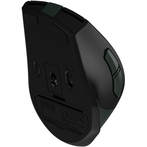 Мышь A4Tech Fstyler FB35S темно-зеленый/черный оптическая 2000dpi беспров. BT/Radio USB для ноутбука 5but (FB35S USB MIDNIGHT GREEN)