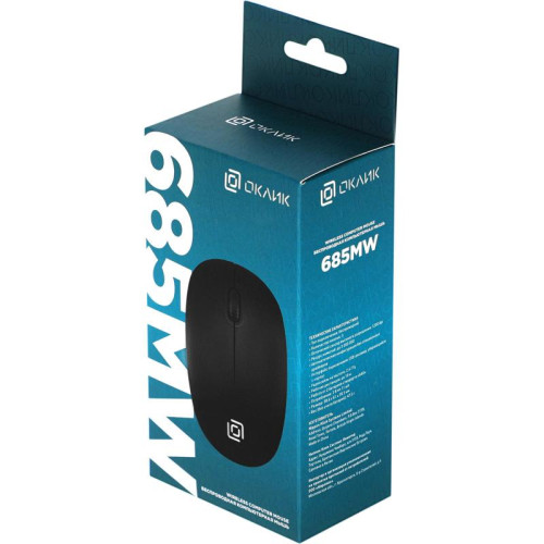 Мышь Oklick 685MW черный оптическая 1200dpi беспров. USB для ноутбука 3but (1058946)