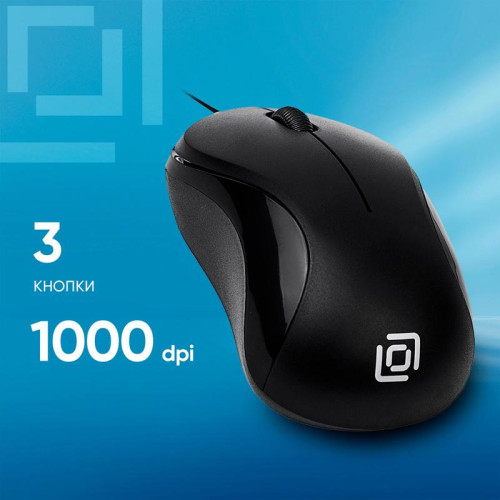 Мышь Oklick 115SR черный оптическая 1000dpi USB для ноутбука 3but (492888)