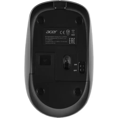 Мышь компьютерная Беспроводная мышь ACER OMR307 оптическая (1600dpi) беспроводная black