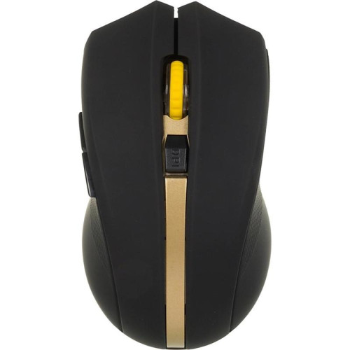 Мышь Oklick 495MW черный/золотистый оптическая 1600dpi беспров. USB для ноутбука 6but (998168)