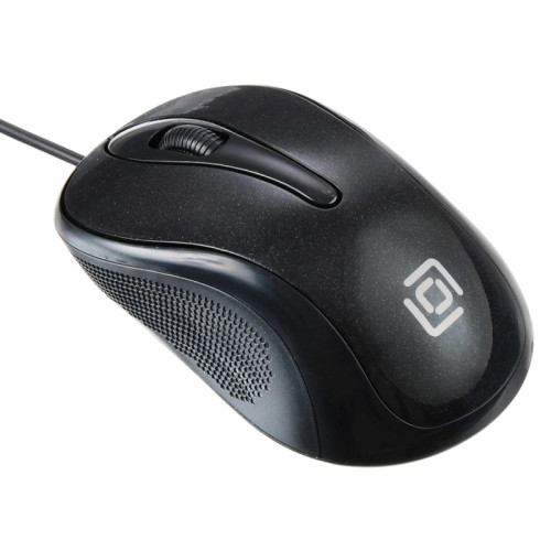 Мышь Oklick 385M черный оптическая (1600dpi) USB для ноутбука (3but)
