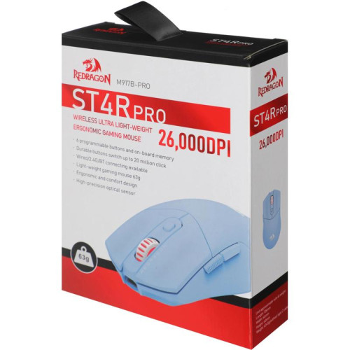 Мышь USB WRL ST4R PRO BLUE 72267 REDRAGON