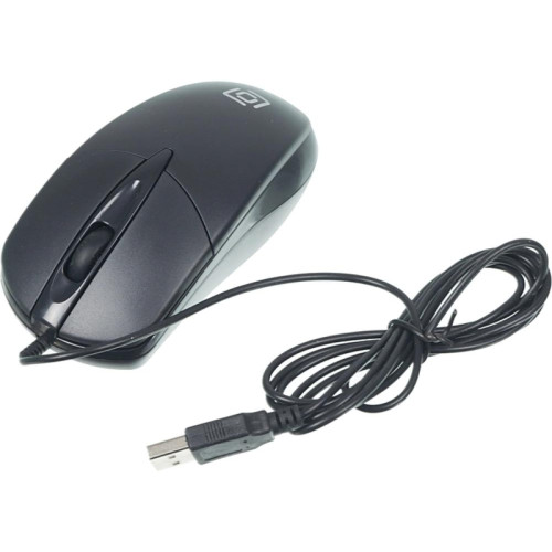 Мышь Oklick 275M черный оптическая 1200dpi USB 3but (412841)