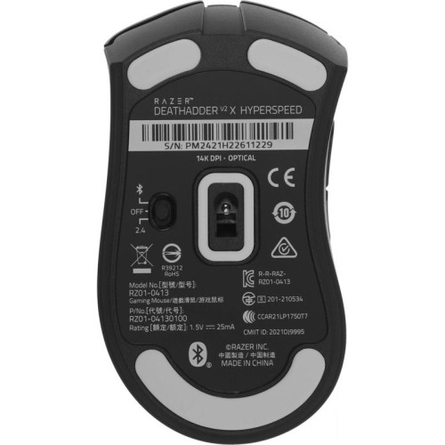 Мышь Razer DeathAdder V2 X HyperSpeed черный оптическая 14000dpi беспров. BT/Radio USB 6but (RZ01-04130100-R3C1)