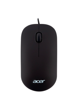 Мышь компьютерная Проводная мышь ACER OMW122 оптическая (1200dpi) soft-touch (3but) black