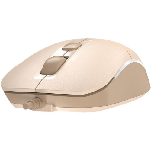 Мышь A4Tech Fstyler FM26S бежевый/коричневый оптическая 1600dpi silent USB для ноутбука 4but (FM26S USB (CAFE LATTE))