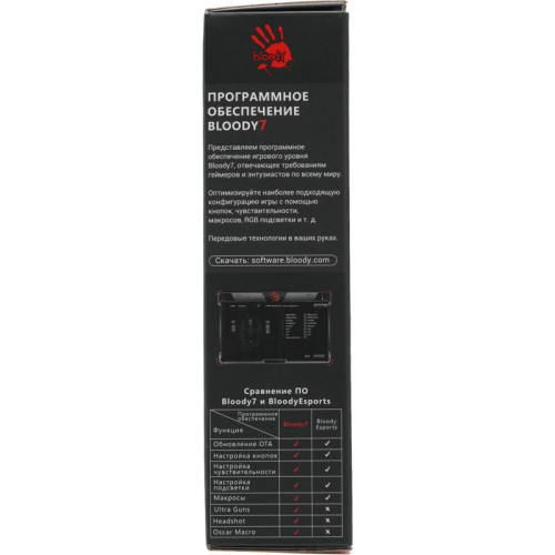 Мышь A4Tech Bloody P90s черный оптическая 8000dpi USB 7but (P90S STONE BLACK)