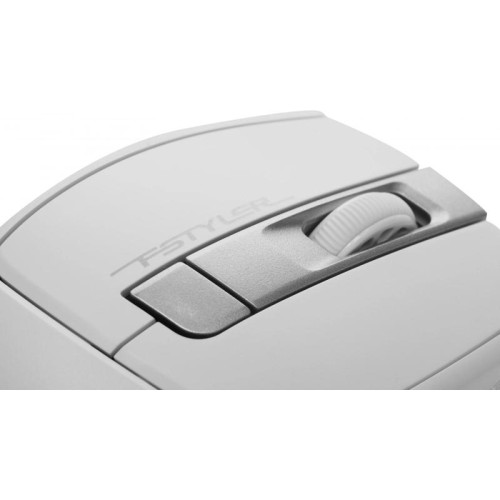 Мышь A4Tech Fstyler FG35S серебристый/белый оптическая 2000dpi silent беспров. USB 5but (FG35S USB SILVER)