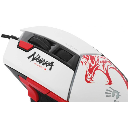 Мышь A4Tech Bloody W95 Max Naraka белый/рисунок оптическая 12000dpi USB 6but
