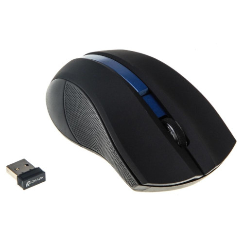 Мышь Oklick 615MW черный/синий оптическая 1200dpi беспров. USB для ноутбука 3but (412862)