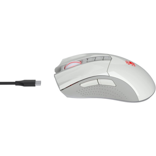 Мышь A4Tech Bloody R90 Plus белый оптическая 5000dpi беспров. USB 7but (R90 PLUS GREUISH WHITE)