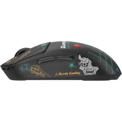Мышь A4Tech Bloody R72 Ultra Duo черный/рисунок оптическая 20000dpi беспров. USB/USB-C 6but (R72 ULTRA DUO RENEGADEMIDNIGHT)