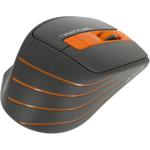 Мышь A4Tech Fstyler FG30S серый/оранжевый оптическая 2000dpi silent беспров. USB 6but (FG30S ORANGE)