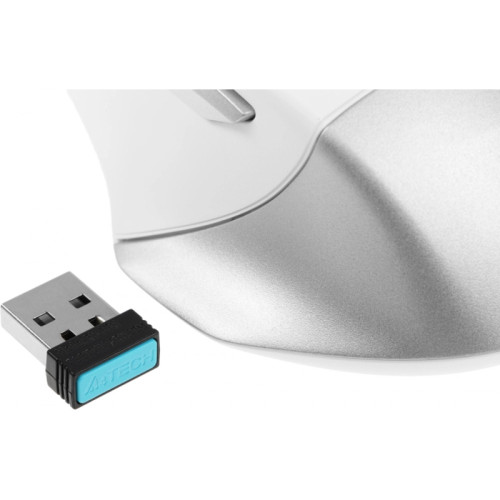Мышь A4Tech Fstyler FB35 белый/серый оптическая 2000dpi беспров. BT/Radio USB для ноутбука 6but (FB35 ICY WHITE)