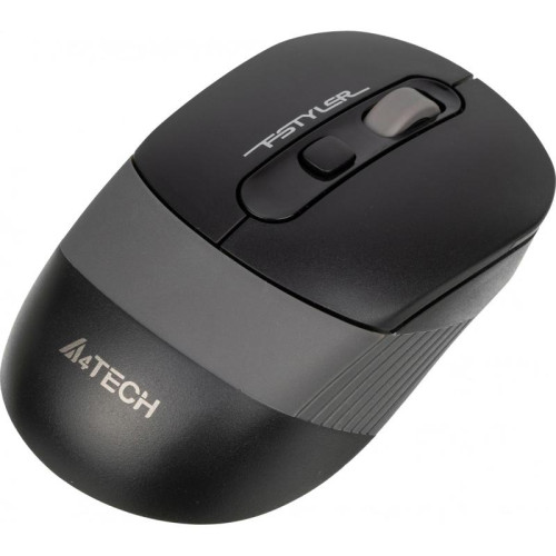 Мышь A4TECH Fstyler FG10S беспроводная оптическая, черный и серый, 2000dpi, USB