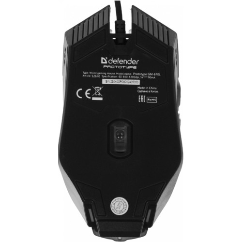Мышь DEFENDER USB OPTICAL PROTOTYPE GM-670L 52670 Мышь DEFENDER USB OPTICAL PROTOTYPE GM-670L 52670