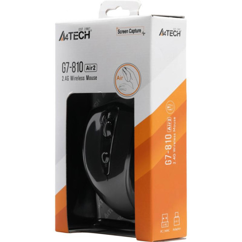 Мышь A4Tech G7-810 Air2 черный оптическая 2000dpi беспров. USB для ноутбука 7but