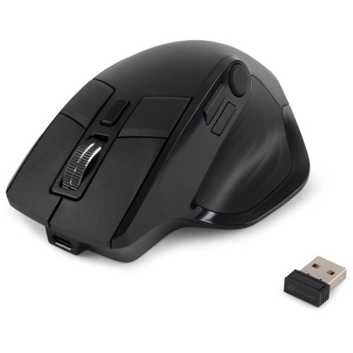 Мышь Oklick 502MW черный оптическая 2400dpi silent беспров. BT/Radio USB для ноутбука 9but (1978678)