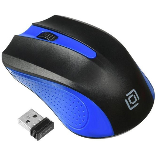 Мышь Oklick 485MW черный/синий оптическая 1000dpi беспров. USB для ноутбука 3but (997826)