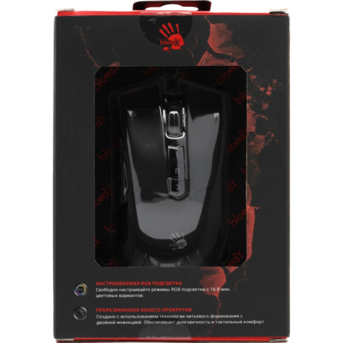 Мышь A4Tech Bloody P90s черный оптическая 8000dpi USB 7but (P90S STONE BLACK)