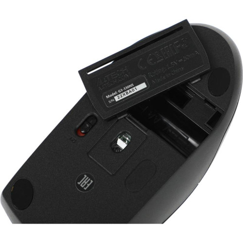 Мышь A4Tech G3-330NS черный оптическая 1200dpi silent беспров. USB 3but