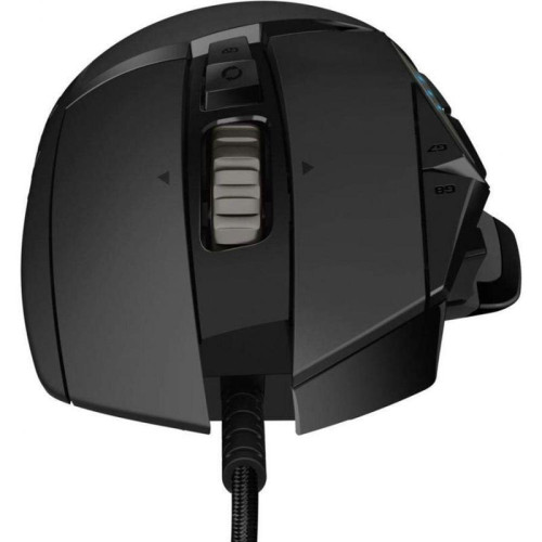 Мышь игровая Logitech Bad Pack G502 Hero16K черная, оптическая (Hero25K) , 100-25600dpi, 1мс, USB 2.1м, 11 кнопок (2 механика), RGB подсветка, утяжелители, под правую руку