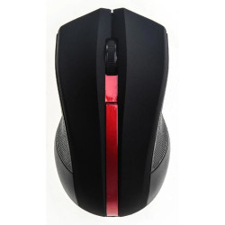 Мышь Oklick 615MW черный/красный оптическая 1200dpi беспров. USB для ноутбука 3but (412861)