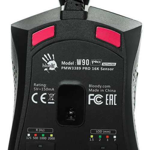 Мышь A4Tech Bloody W90 Pro черный оптическая 16000dpi USB 10but