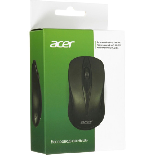 Мышь Acer OMR131 черный оптическая 1000dpi беспров. USB для ноутбука 3but (ZL.MCEEE.01E)