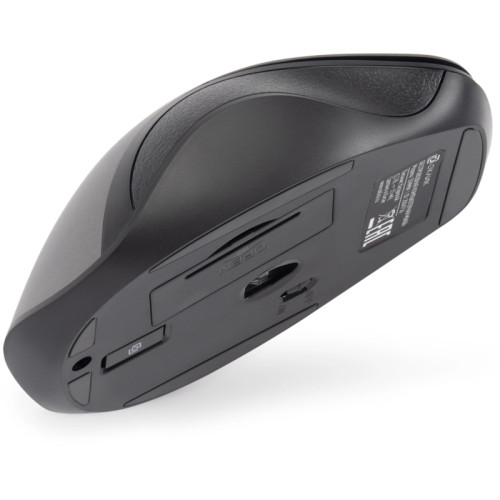 Мышь Oklick 504MW черный/серый оптическая 1600dpi silent беспров. USB 6but (2004736)
