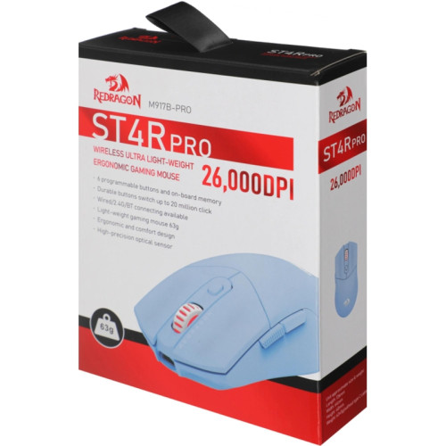 Мышь USB WRL ST4R PRO BLUE 72267 REDRAGON