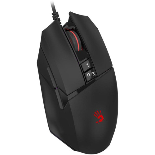 Мышь A4Tech Bloody W65 Max Mini черный оптическая 12000dpi USB 9but (W65 MAX MINI STONE BLACK)