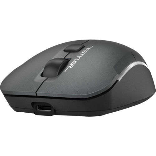 Мышь A4Tech Fstyler FB26CS Air2 серый/черный оптическая 2000dpi silent беспров. BT/Radio USB для ноутбука 4but (FB26CS AIR2 SMOKY GREY)