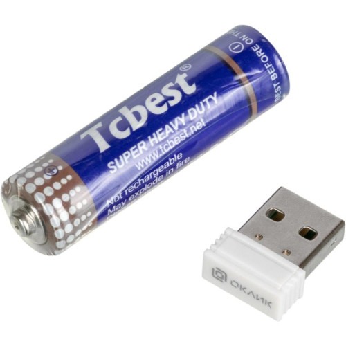 Мышь Oklick 505MW белый оптическая 1000dpi беспров. USB для ноутбука 3but (1018257)