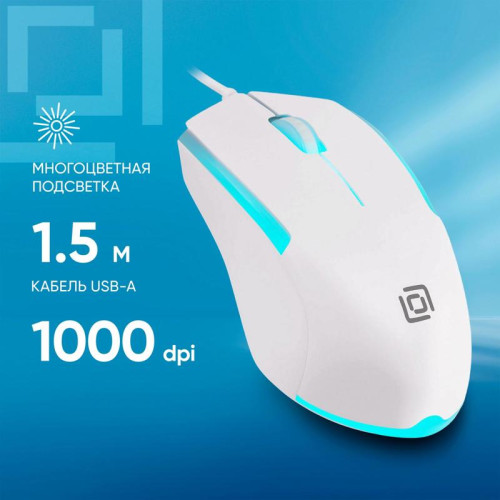 Мышь Oklick 245M белый оптическая 1000dpi USB 3but (471480)