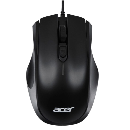 Мышь компьютерная Проводная мышь Acer OMW020 оптическая (1600dpi) USB (3but) black