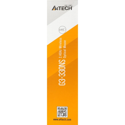 Мышь A4Tech G3-330NS черный оптическая 1200dpi silent беспров. USB 3but