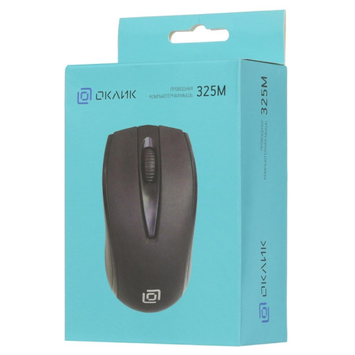 Мышь Oklick 325M черный оптическая 1200dpi USB для ноутбука 3but (1091340)