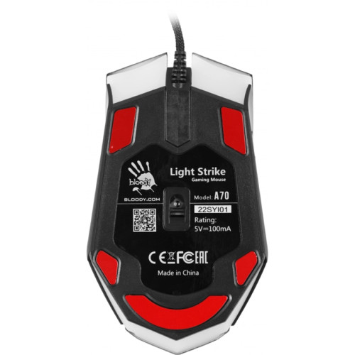 Мышь A4Tech Bloody A70 черный оптическая 6200dpi USB 8but (A70 MATTE BLACK)