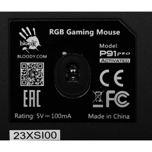 Мышь A4Tech Bloody P91 Pro черный оптическая 16000dpi USB3.0 8but