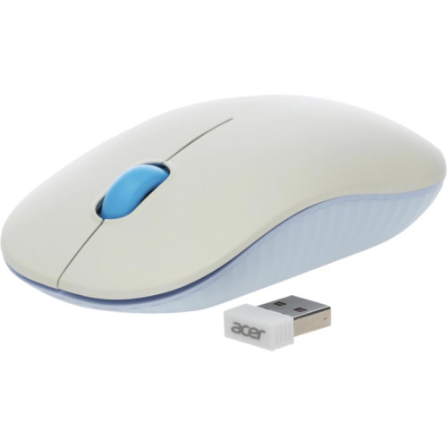 Мышь Acer OMR205 белый/голубой оптическая 1200dpi беспров. USB для ноутбука 3but (ZL.MCEEE.02H)