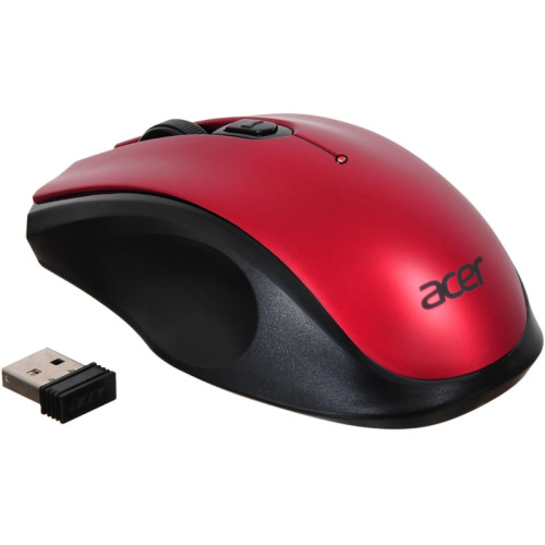 Мышь Acer OMR032 черный/красный оптическая 1600dpi беспров. USB 3but (ZL.MCEEE.009)
