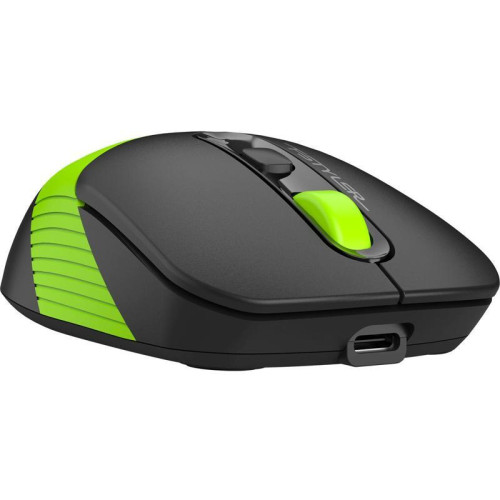 Мышь A4Tech Fstyler FG10CS Air черный/зеленый оптическая 2000dpi silent беспров. USB для ноутбука 4but (FG10CS AIR SPORTS GREEN)