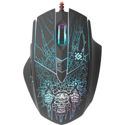 Defender Проводная игровая мышь Doom Fighter GM-260L оптика,6кнопок,800-3200dpi