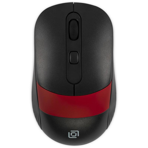 Мышь Oklick 310MW черный/красный оптическая 3200dpi беспров. USB для ноутбука 4but (1869093)